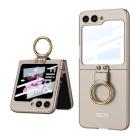 Futrola - maska SMOOTH RING za Samsung F741B Galaxy Z Flip 6 5G zlatna (GKK case) (MS).