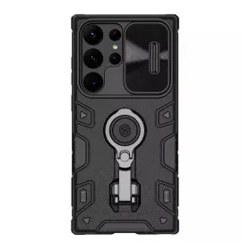 Futrola - maska Nillkin Cam Shield Armor Pro za Samsung Galaxy S23 Ultra crna (MS).