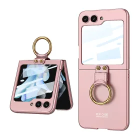 Futrola - maska SMOOTH RING za Samsung F741B Galaxy Z Flip 6 5G roze (GKK case) (MS).