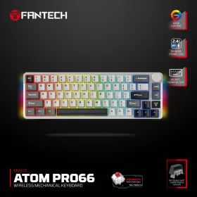 Tastatura Mehanicka Gaming Fantech MK919 Atom PRO66 siva (Red switch).