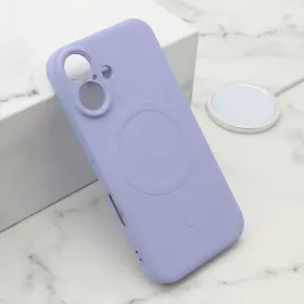Futrola - maska VELVET TOUCH MagSafe za iPhone 16 (6.1) ljubicasta (MS).