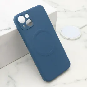 Futrola - maska VELVET TOUCH MagSafe za iPhone 13 (6.1) plava (MS).