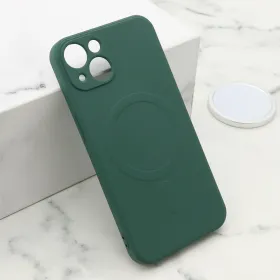 Futrola - maska VELVET TOUCH MagSafe za iPhone 13 (6.1) tamno zelena (MS).