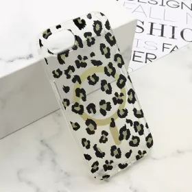 Futrola - maska LEOPARD MagSafe za iPhone 16E (6.1) crna (MS).
