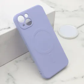 Futrola - maska VELVET TOUCH MagSafe za iPhone 13 (6.1) ljubicasta (MS).