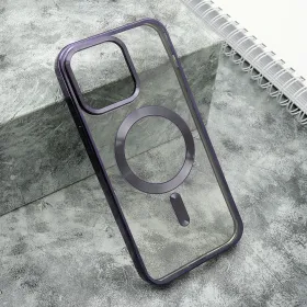 Futrola - maska CLEAR ELEGANT MAGSAFE za iPhone 15 Pro Max (6.7) ljubicasta (MS).