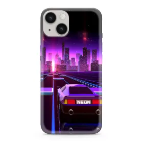 Futrola - maska ultra tanki print CLEAR NEON WAVE za iPhone 14 (6.1) NW03 (MS).