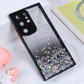 Futrola - maska Frame Glitter za Samsung Galaxy S23 Ultra crna.