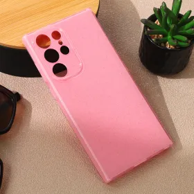 Futrola - maska Sparkle Dust za Samsung Galaxy S22 Ultra 5G roze.