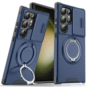 Futrola - maska CamShield Ring stand za Samsung Galaxy S23 Ultra plava.