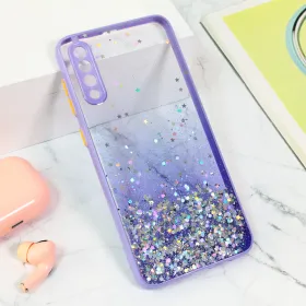 Futrola - maska Frame Glitter za Samsung A307F/A505F/A507F Galaxy A30s/A50/A50s ljubicasta.