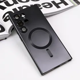 Futrola - maska Magsafe Chrome za Samsung Galaxy S23 Ultra crna.