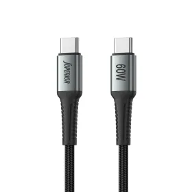 USB data kabl Superior SU-K102 pleteni Fast 60W 3A Type-C na Type-C 1m crni (MS).
