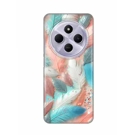 Silikonska futrola - maska print za Xiaomi Redmi 14C/Redmi A4 Pastel Feathers.