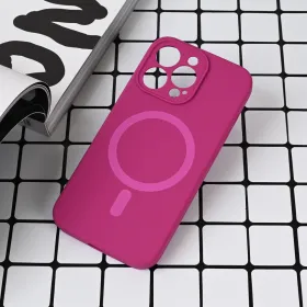 Futrola - maska Magsafe Pure color za iPhone 14 Pro 6.1 tamno pink.