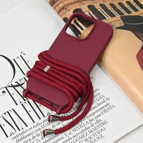 Futrola - maska Crossbody za iPhone 16 Pro 6.3 bordo.