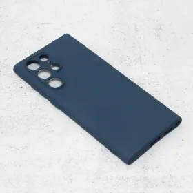 Futrola - maska Nano Silikon za Samsung Galaxy S22 Ultra 5G tamno plava.