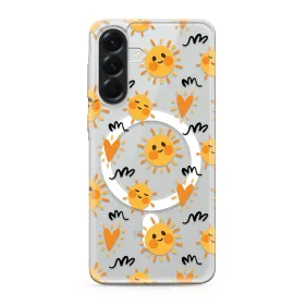 Futrola - maska silikonska print MagSafe za Samsung A566 Galaxy A56 5G sun (MS).