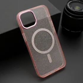 Futrola - maska SPARKLING MagSafe za iPhone 14 (6.1) roze (MS).