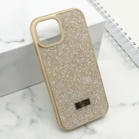 Futrola - maska DIAMOND SELECTION za iPhone 15 (6.1) zlatna (MS).
