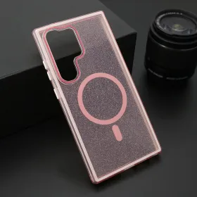Futrola - maska CRYSTAL MagSafe za Samsung S928 Galaxy S24 Ultra 5G roze (MS).