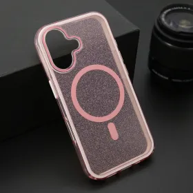 Futrola - maska CRYSTAL MagSafe za iPhone 16 (6.1) roze (MS).
