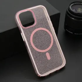 Futrola - maska CRYSTAL MagSafe za iPhone 15 (6.1) roze (MS).