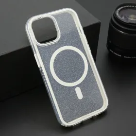 Futrola - maska CRYSTAL MagSafe za iPhone 15 (6.1) bela (MS).