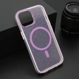 Futrola - maska CRYSTAL MagSafe za iPhone 15 (6.1) ljubicasta (MS).