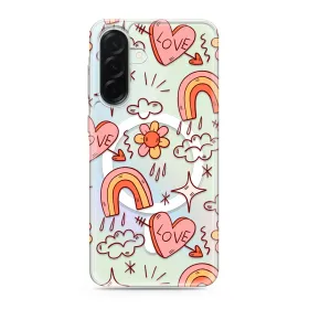 Futrola - maska silikonska print MagSafe za Samsung A366 Galaxy A36 5G love (MS).