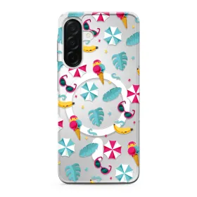 Futrola - maska silikonska print MagSafe za Samsung A266 Galaxy A26 5G beach (MS).