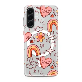 Futrola - maska silikonska print MagSafe za Samsung A566 Galaxy A56 5G love (MS).