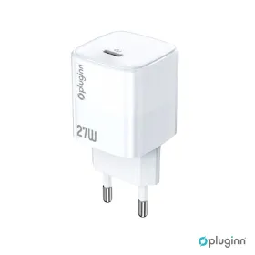 Kucni punjac Pluginn PI-D73-27w, PD 3.0, PPS, 27W sa PD Type C kablom beli CE.