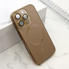 Futrola - maska ELEGANT METAL MAGSAFE za iPhone 16 Pro (6.3) zlatna (MS).