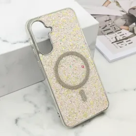 Futrole GLAM GLOW MagSafe za Samsung A366 Galaxy A36 5G siva (MS).