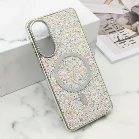 Futrole GLAM GLOW MagSafe za Samsung S937 Galaxy S25 Edge 5G siva (MS).