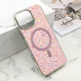 Futrole GLAM GLOW MagSafe za iPhone 16 Pro Max (6.9) roze (MS).