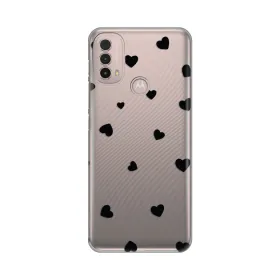 Silikonska futrola - maska print Skin za Motorola Moto E40 Hearts.
