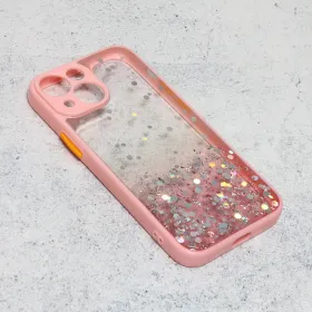 Futrola - maska Frame Glitter za iPhone 13 Mini 5.4 roze.