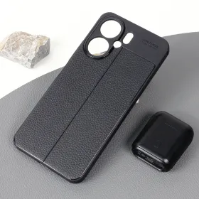 Futrola - maska Leather za Xiaomi Redmi 13C crna.