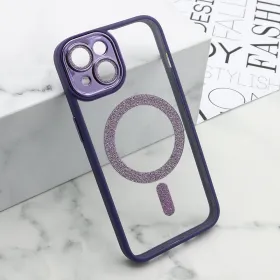 Futrola - maska DIAMOND MagSafe za iPhone 14 (6.1) ljubicasta (MS).
