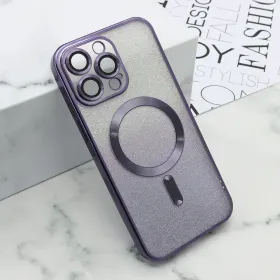 Futrola - maska GLITTER MAGSAFE za iPhone 15 Pro Max (6.7) ljubicasta (MS).