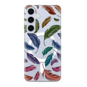 Futrola - maska silikonska print MagSafe za Samsung S921 Galaxy S24 5G feather (MS).