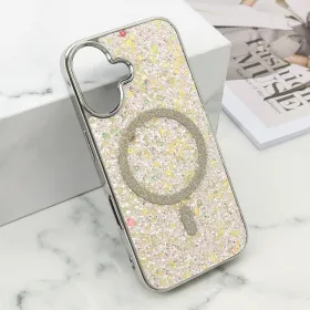 Futrole GLAM GLOW MagSafe za iPhone 16 (6.1) zlatna (MS).