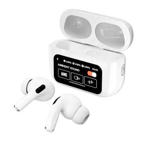 Bluetooth slusalice DS86 ANC/ENC TWS sa LED ekranom bele (MS).