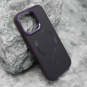 Futrola - maska CARBON MagSafe za iPhone 16 Pro (6.3) ljubicasta (big camera) (MS).