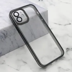 Futrola - maska DIAMOND LENS za iPhone 12 (6.1) crna (MS).