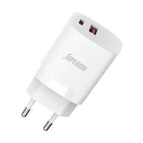 Kuciste punjaca Superior CO-3002ACL Fast PD Type C + USB 33W 3A belo (MS).