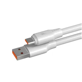 USB Data kabl KONFULON DL25, 5A, 120W, USB na Type C beli 1m.