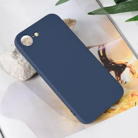 Futrola - maska Teracell Soft Velvet za iPhone 16e 6.1 tamno plava.